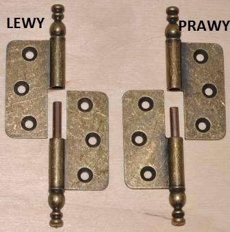 ZAWIAS SKŁADANY NOM-G-342 PRAWY PATYNA