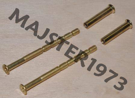 ZESTAW ŚRUB Z KOŁPAK.M4X60 MOSIĄDZ