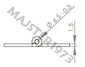 ZAWIASA BARKOWA FI 30X1,50 MM BRĄZOWA METAL