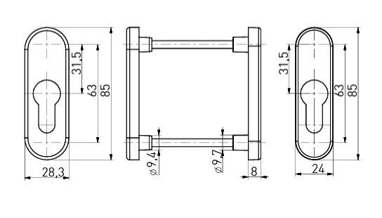 SZYLDY ALUMINIOWE WB BRĄZ 8019