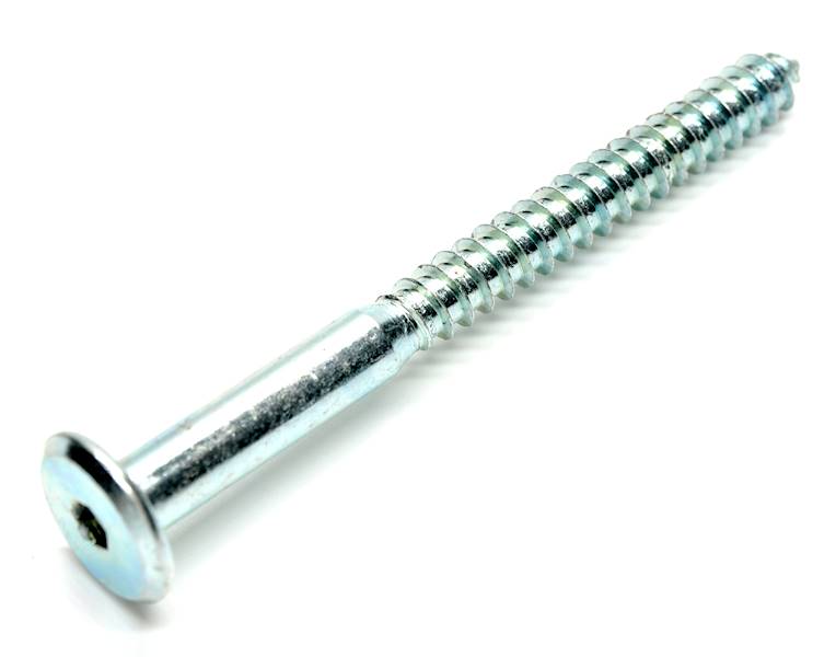 KONFIRMAT E15 7,0X80 OCYNK BIAŁY NA IMBUS 4 MM