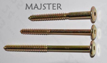 KONFIRMAT E15 6,3X90 OCYNK ŻÓŁTY NA IMBUS 4 MM