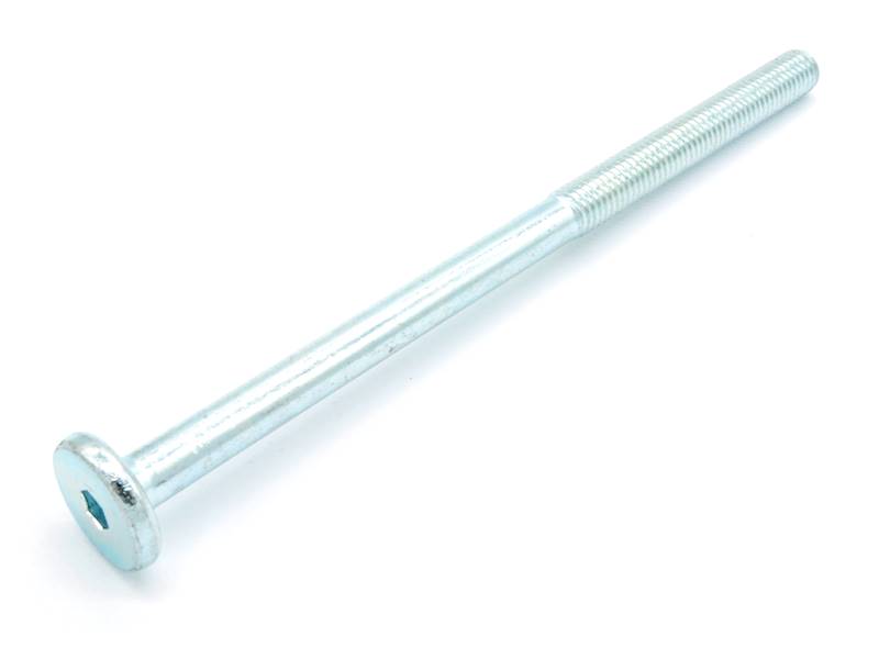 ŚRUBA MEBLOWA M6X120 OCYNK BIAŁY NA IMBUS 4 MM