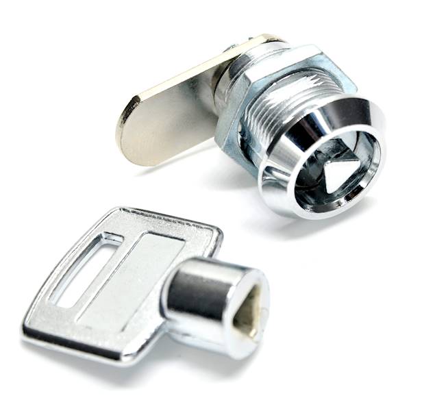 ZAMEK MEBLOWY BLASZKA PROSTA + KLUCZ NA TRÓJKĄT