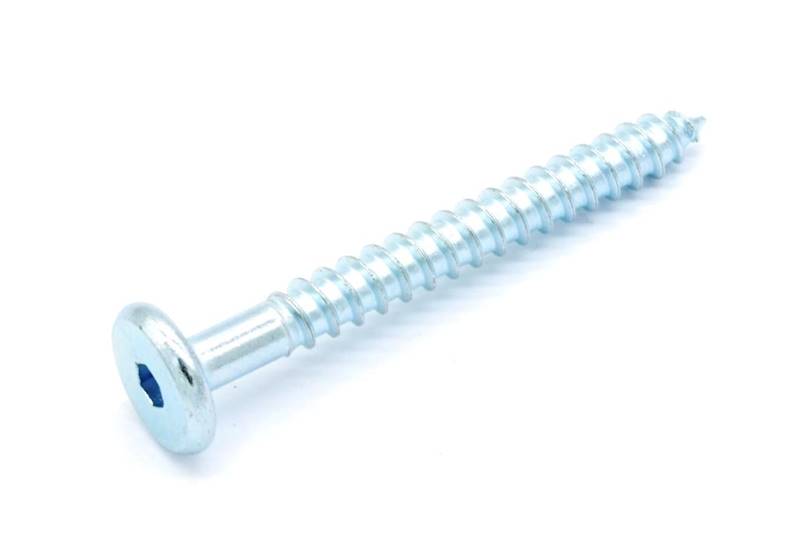 KONFIRMAT E15 6,4X60 OCYNK BIAŁY NA IMBUS 4 MM
