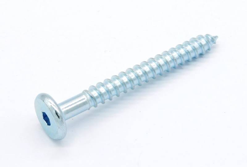 KONFIRMAT E15 6,4X60 OCYNK BIAŁY NA IMBUS 4 MM