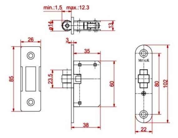 ZATRZASK WPUSZCZANY OCYNK BIAŁY 35 II MODEL