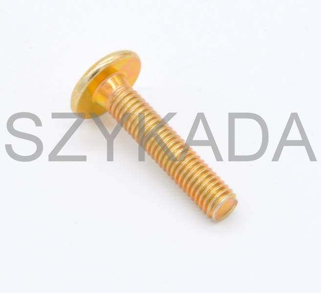 ŚRUBA MEBLOWA M6X30 OCYNK ŻÓŁTY NA IMBUS 4 MM