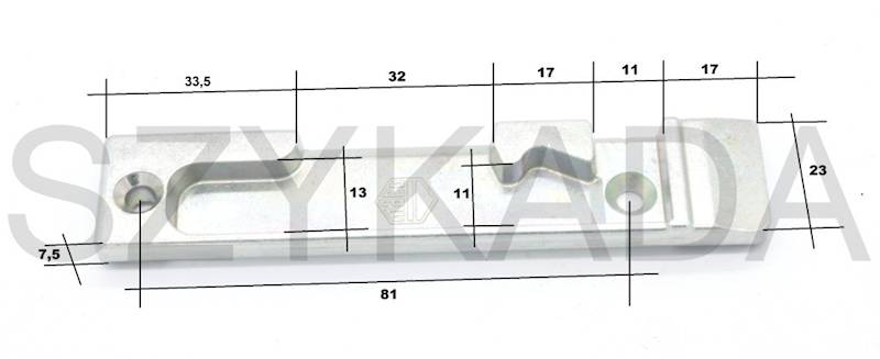 ZACZEP OBWODOWY UCHYŁU OKNA LEWY 24 MM MACO