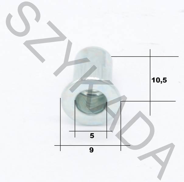 NITONAKRĘTKA STALOWA M4X10 MM Z KOŁ.PŁASK.RYF.