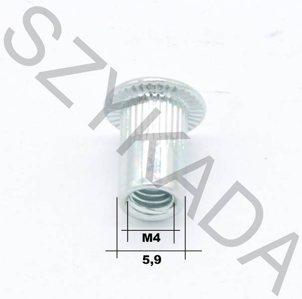NITONAKRĘTKA STALOWA M4X10 MM Z KOŁ.PŁASK.RYF.