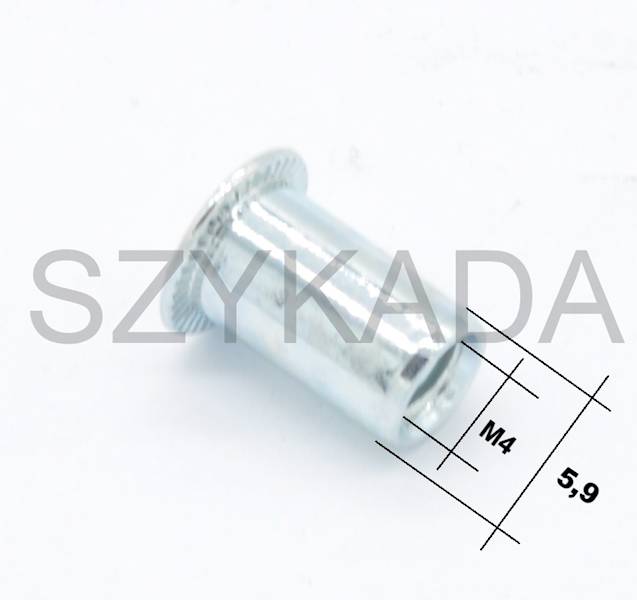 NITONAKRĘTKA STALOWA M4X10 MM Z KOŁ.PŁASK.