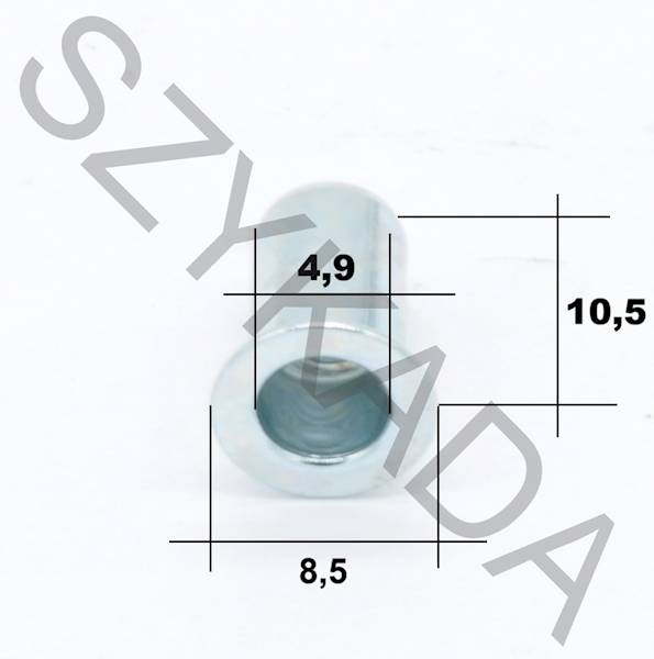 NITONAKRĘTKA STALOWA M4X10 MM Z KOŁ.PŁASK.