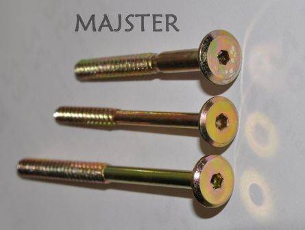 KONFIRMAT E15 6,4X100 OCYNK ŻÓŁTY NA IMBUS 4 MM