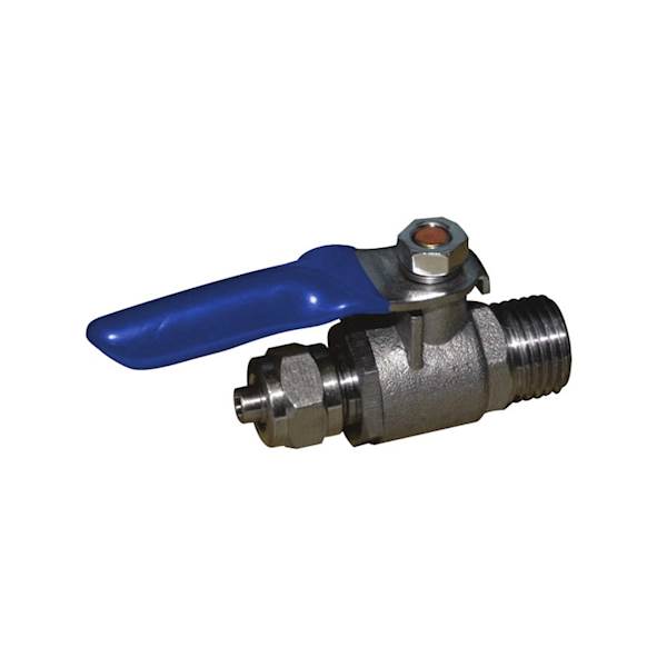 Zawór kulowy metalowy 1/4”MIP x 1/4”OD
