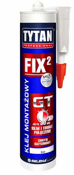 FIX² GT szybki i silny klej montażowy - biały - 290ml - TYTAN PRO
