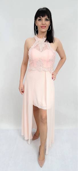 suknia Charms 9175  róż L /krótka