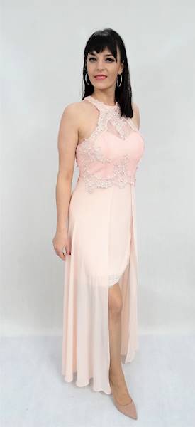 suknia Charms 9175  róż L /krótka