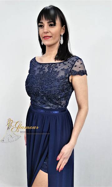 Suknia Ewa & Lola HM 2126 L Granatowa
