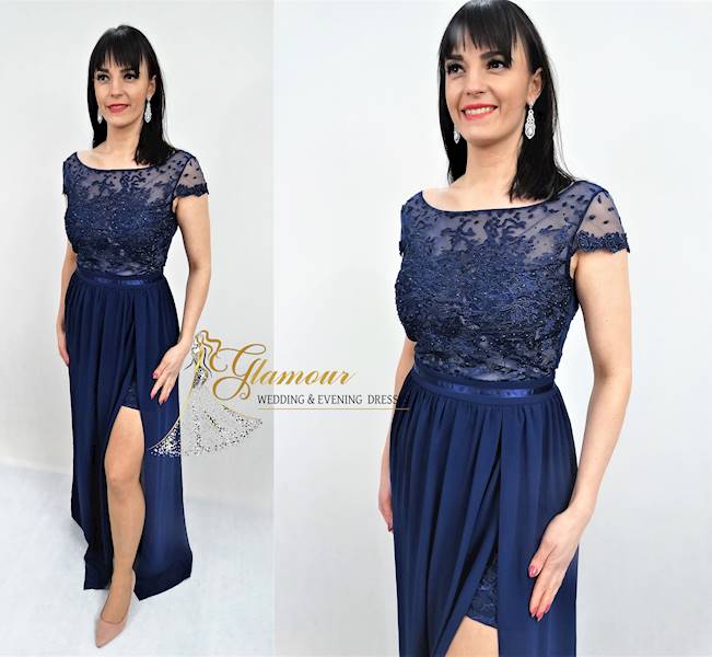 Suknia Ewa & Lola HM 2126 S Granatowa