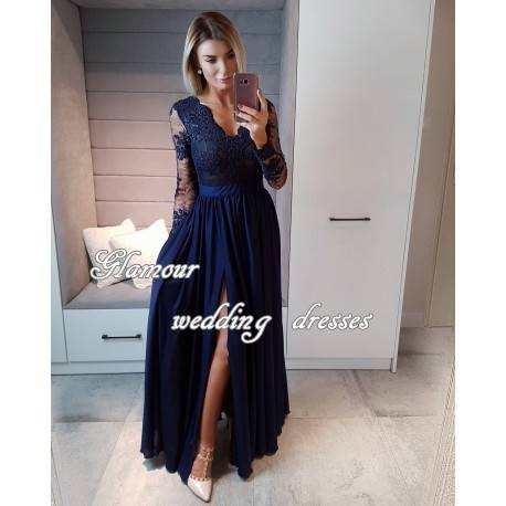 Suknia Granatowa Exclusive rozm.34