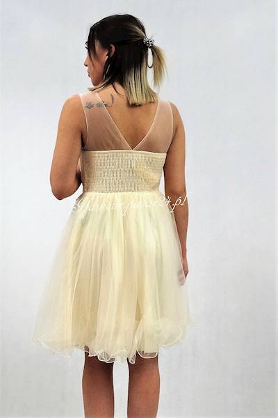 suknia Charms Ecru: rozmiar L