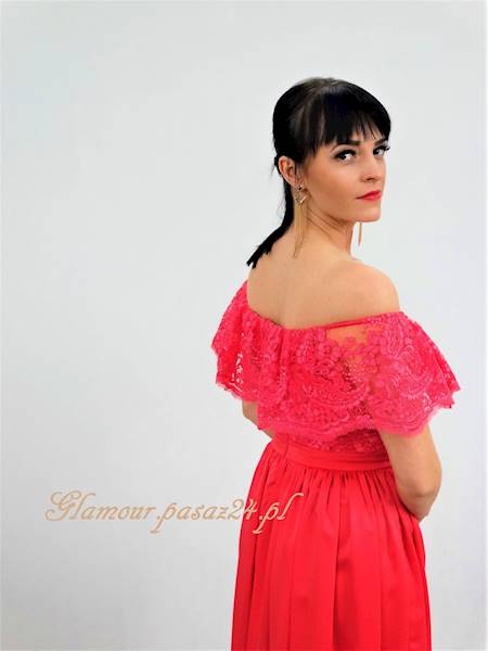 suknia Parisse DS014/16 koralowa: S