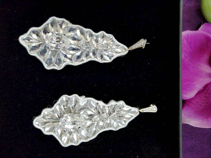 Kolczyki Swarovski kamienie białe