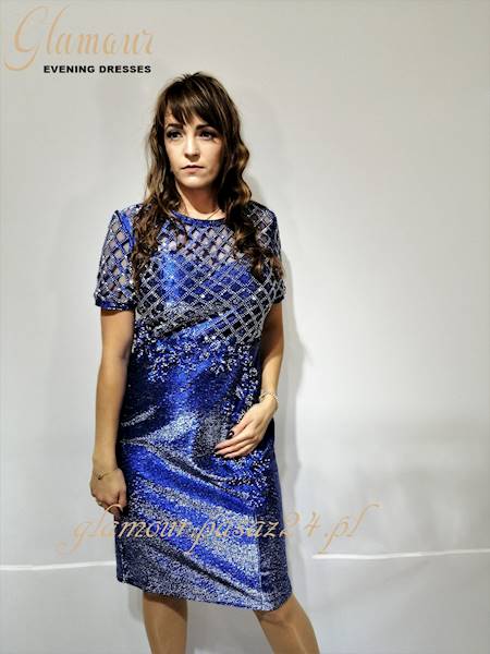 BODRUM krótka suknia Plus Size Chabrowa