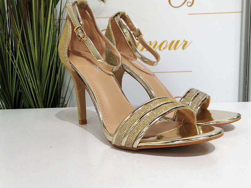 Sandały GOLD obcas 10 cm