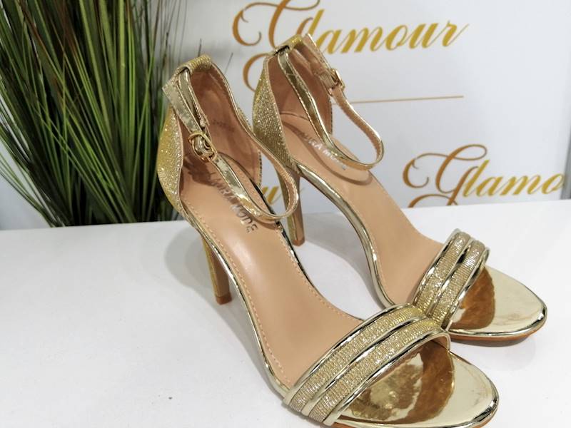 Sandały GOLD obcas 10 cm