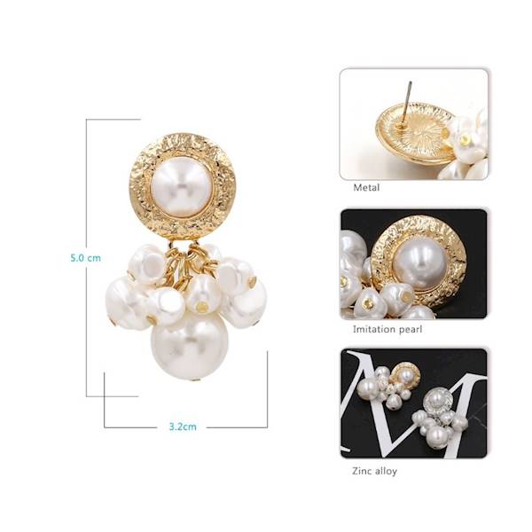 Kolczyki wiszące pearls bigger K1230Z
