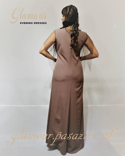 PERGE Sukienka Plus Size Cappucino