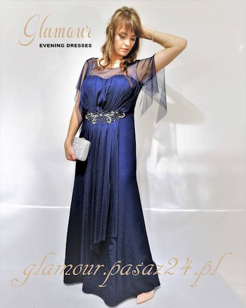 PERGE Sukienka Plus Size Granat