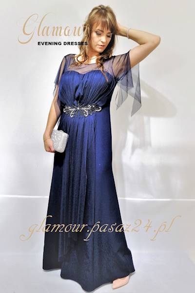 PERGE Sukienka Plus Size Granat