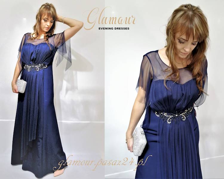 PERGE Sukienka Plus Size Granat