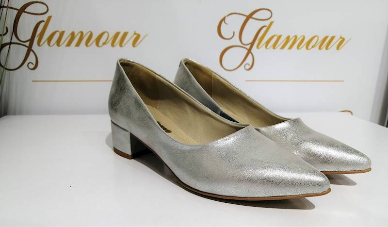 Czółenko silverr  obcas 4 cm, 910