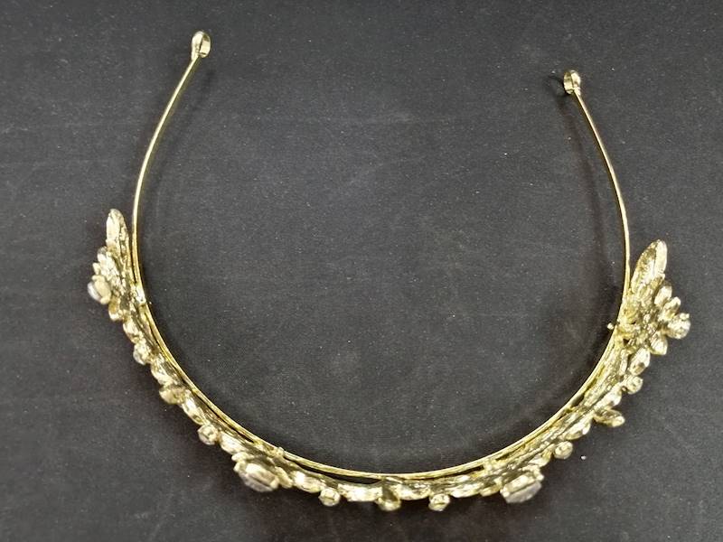 Diadem,opaska  ślubna- złoty