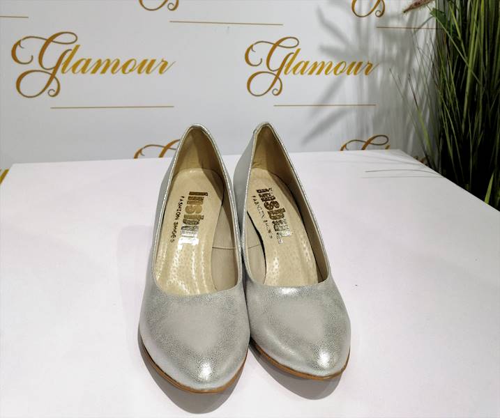 Czółenko Perła srebro obcas 8 cm