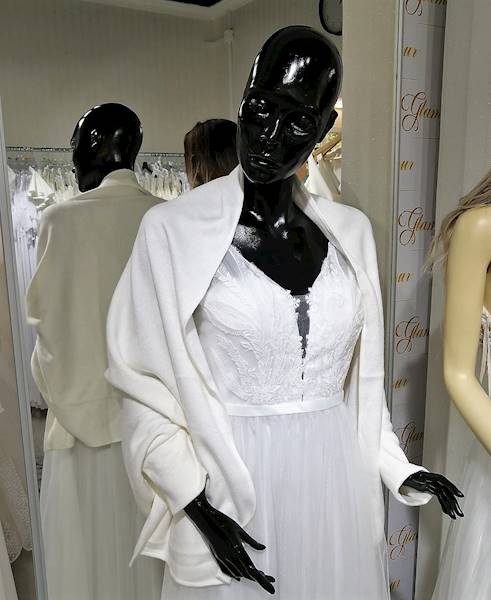 Sweterek Bolerko Etola Ślub OFF WHITE 