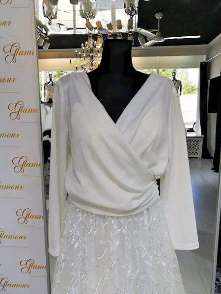 Sweterek Bolerko Etola Ślub OFF WHITE SWT13/9