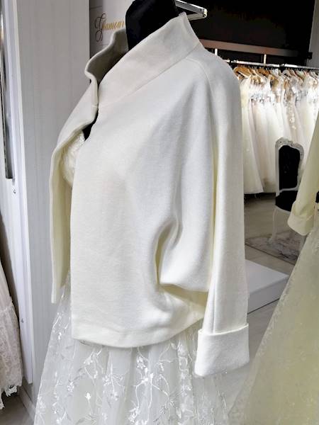 Bolerko Etola Ślub OFF WHITE ze stójką