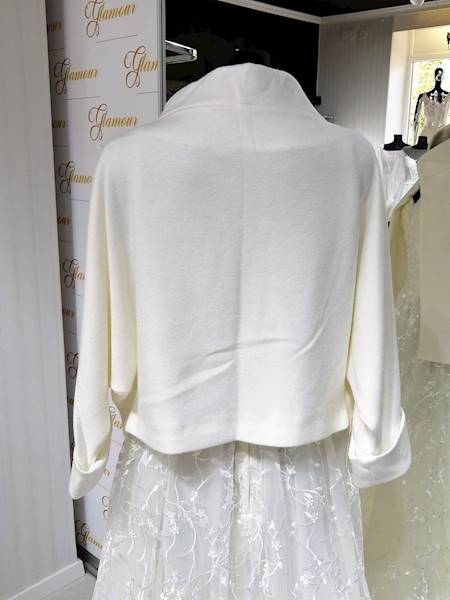 Bolerko Etola Ślub OFF WHITE ze stójką