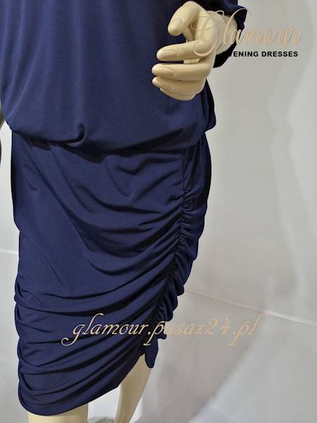 Araukaria sukienka Plus Size Granatowa