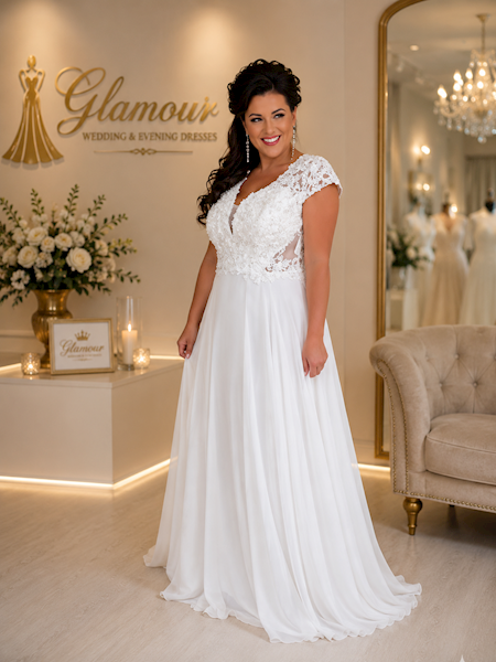 DAGNA suknia ślubna Plus Size