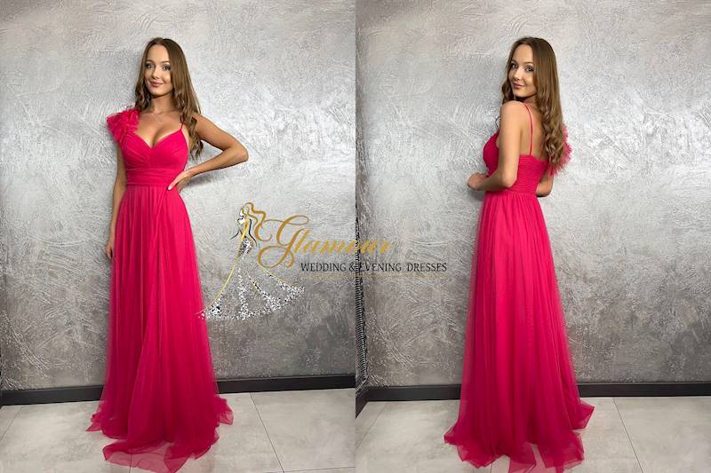 LUCY SUKIENKA DŁUGA FUKSJA