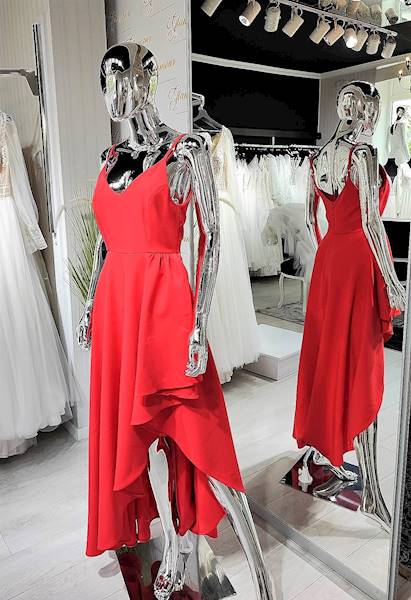 ILOVE sukienka asymetryczna Czerwona