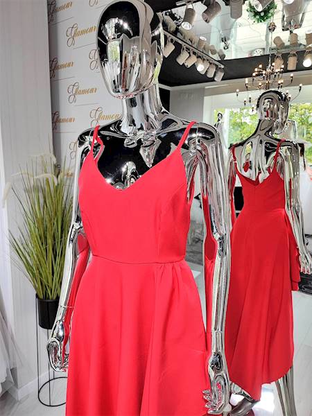 ILOVE sukienka asymetryczna Czerwona