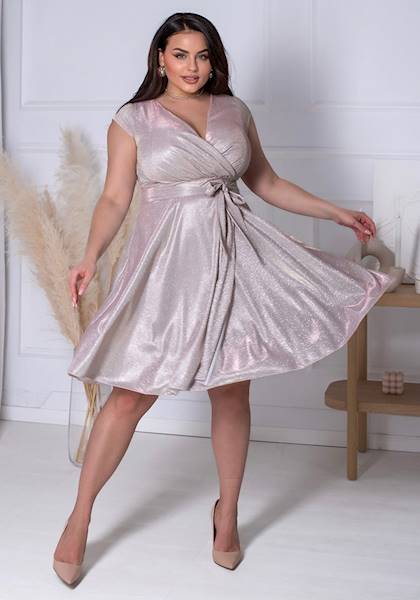 LIDIA LUX BRUDNY SZAMPAN - ZŁOTY PLUS  SIZE