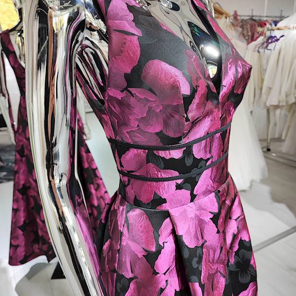 Sukienka Maxi z tafty wzór kwiatowy Elit Look